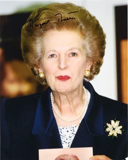 Margaret Thatcher autograph