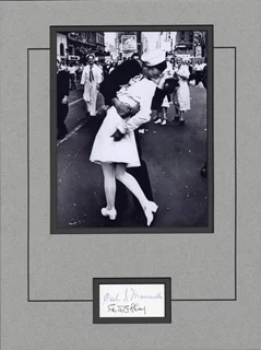 V-J Day Nurse and Sailor autograph
