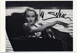 Marlene Dietrich autograph