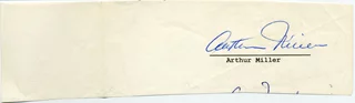 Arthur Miller autograph