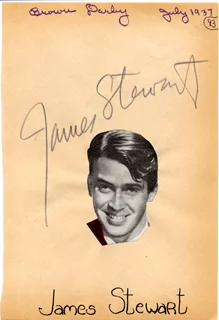 James Stewart autograph