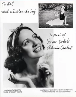 Adriana Caselotti autograph