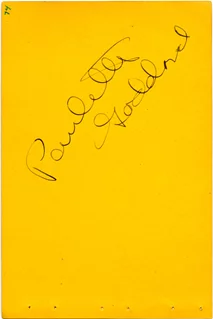 Paulette Goddard autograph