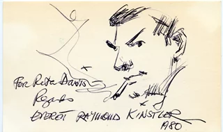 Everett Raymond Kinstler autograph