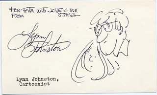 Lynn Johnston autograph
