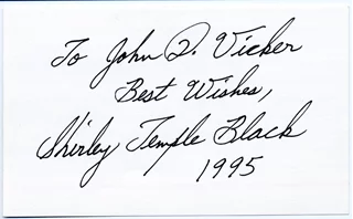 Shirley Temple autograph