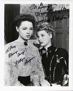 June Allyson & Kathryn Grayson autograph