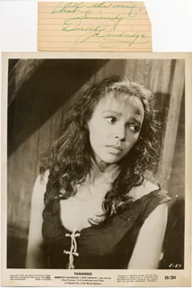 Dorothy Dandridge autograph