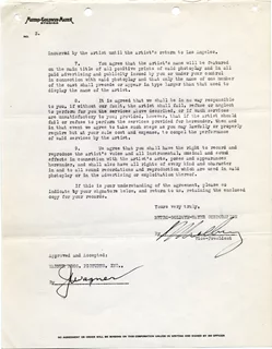 Irving Thalberg & Jack Warner autograph