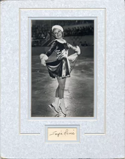 Sonja Henie autograph