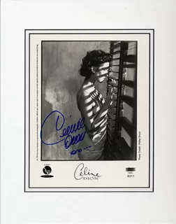 Celine Dion autograph