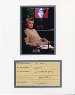 Judi Dench autograph