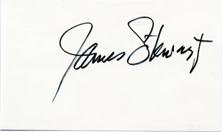 James Stewart autograph