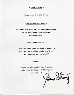 James Stewart autograph