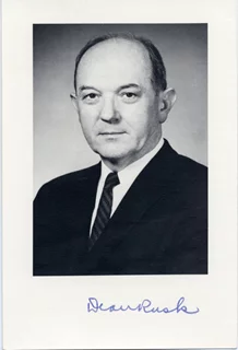 Dean Rusk autograph