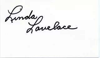 Linda Lovelace autograph