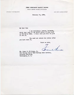 Frank Knox autograph