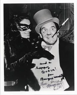 Burgess Meredith & Lee Meriwether autograph