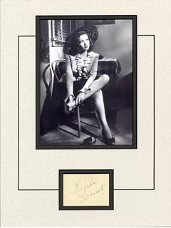 Linda Darnell autograph