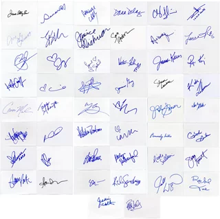 Actress Signature Card Lot autograph