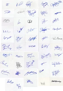 Oversized Signature Card Lot autograph