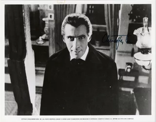 Christopher Lee autograph