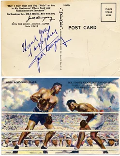 Jack Dempsey autograph