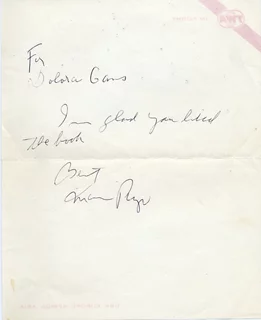 Mario Puzo autograph