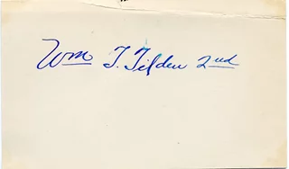 William T. Tilden autograph
