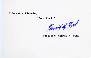 Gerald Ford autograph