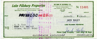 Jack Haley autograph