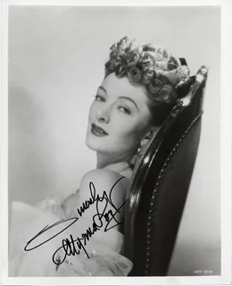 Myrna Loy autograph