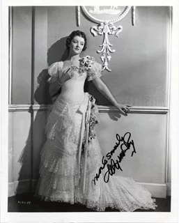 Myrna Loy autograph