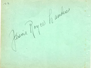 Jesse Royce Landis autograph