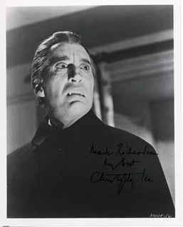 Christopher Lee autograph