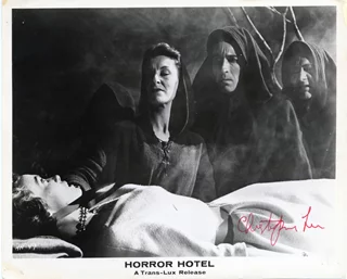 Christopher Lee autograph