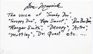 Don Messick autograph