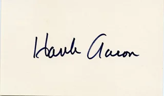 Hank Aaron autograph