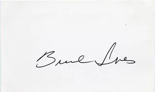 Burl Ives autograph