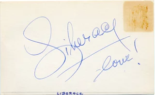 Liberace autograph