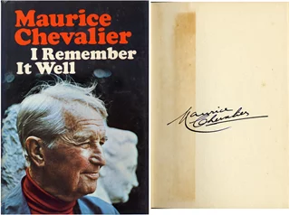 Maurice Chevalier autograph