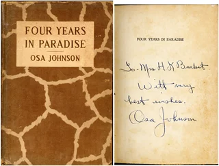 Osa Johnson autograph