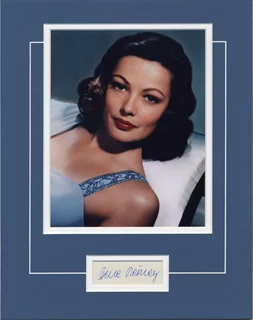 Gene Tierney autograph