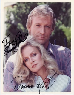 Donna Mills & Ted Shackelford autograph
