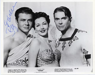 Turhan Bey autograph