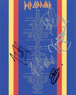 Def Leopard autograph