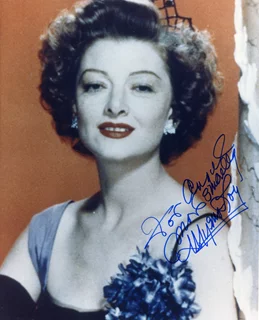 Myrna Loy autograph