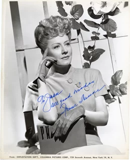 Irene Dunne autograph