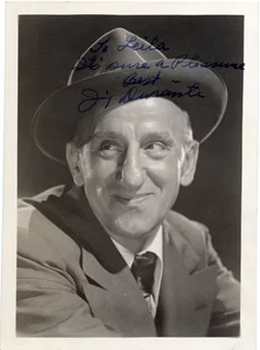 Jimmy Durante autograph