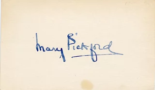 Mary Pickford autograph